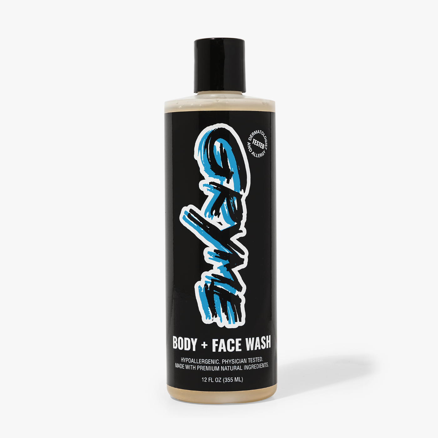 Gryme Body and Face Wash front view of the bottle label